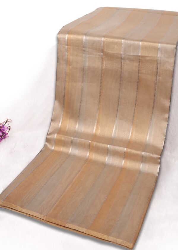Pure Tissue Silk Gold and Silver Colour Saree