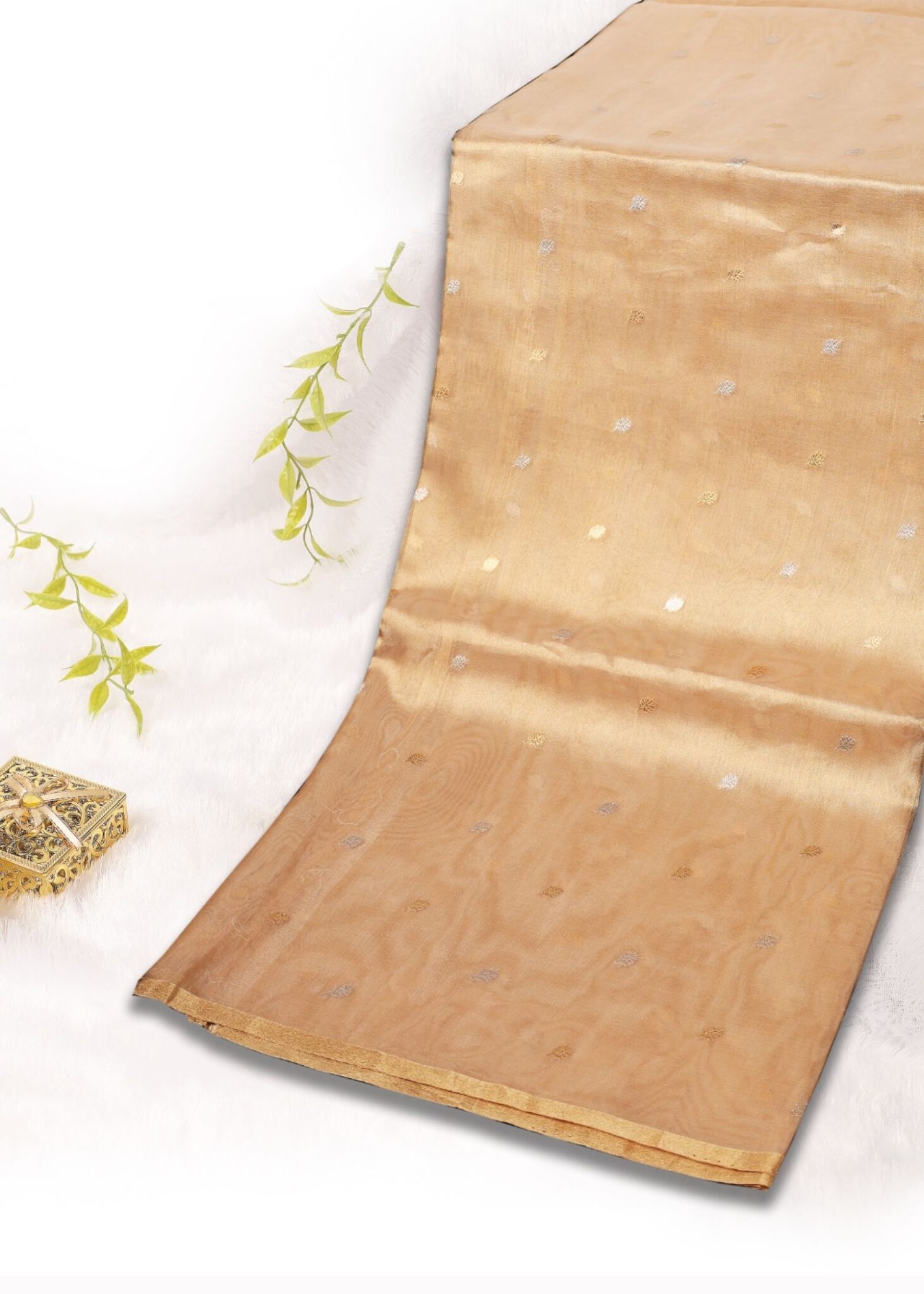 Puree Tissue Pure Tissue Silk Gold Colour Saree