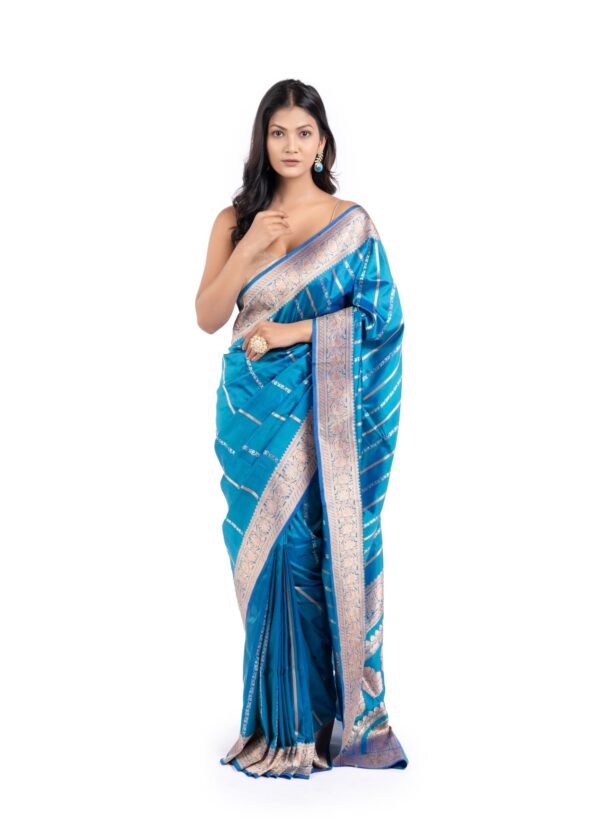 Pure Katan Silk Firoza Banarasi Saree