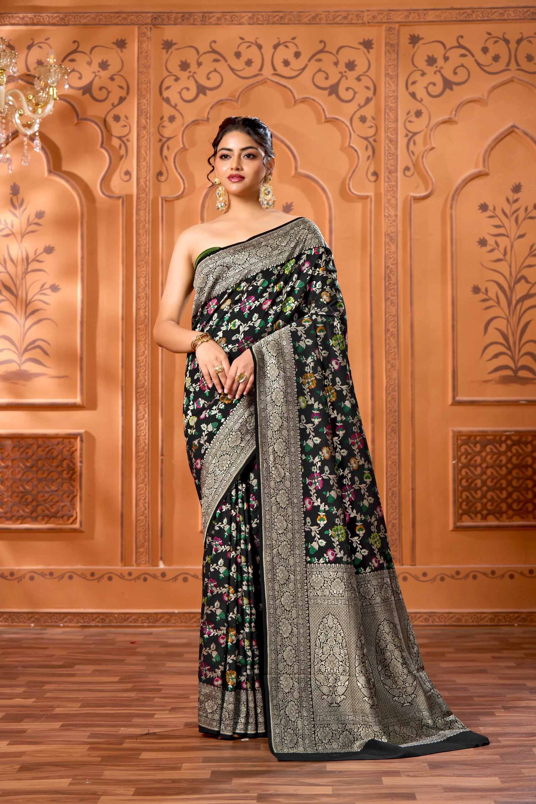 Pure Khaddi Munga Banarasi Saree