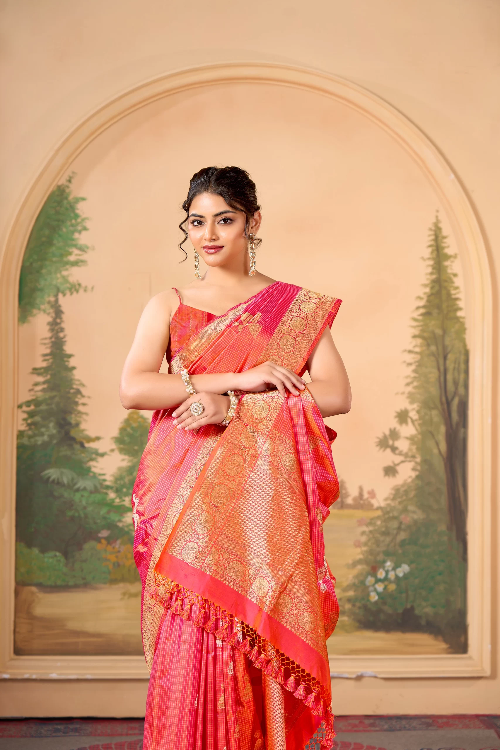 Pure Katan Silk Banarasi Saree - Image 3